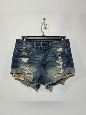 American Eagle Stretch Hi-Rise Festival Jean Shorts Size 2